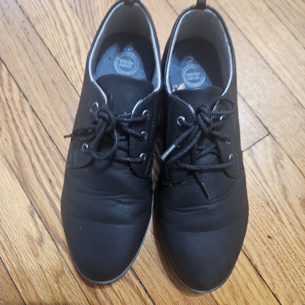 Wonder Nation Black Kids Dress Shoes